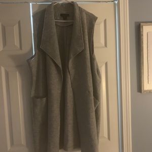 Tahari grey long vest